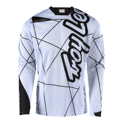 Troy Lee Sprint BMX Race Jersey-Metric-White/Black