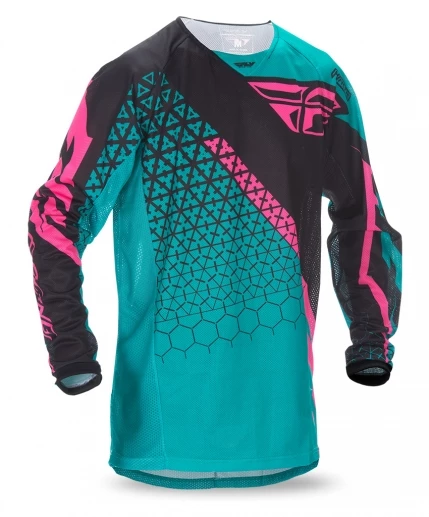 Fly Racing 2016 Kinetic Mesh Trifecta BMX Race Jersey-Fluorescent Orange/Black - 1