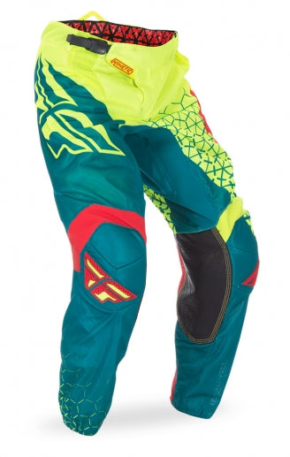 Fly Racing 2016 Kinetic Mesh Trifecta Pants-Hi-Vis/Teal - 1