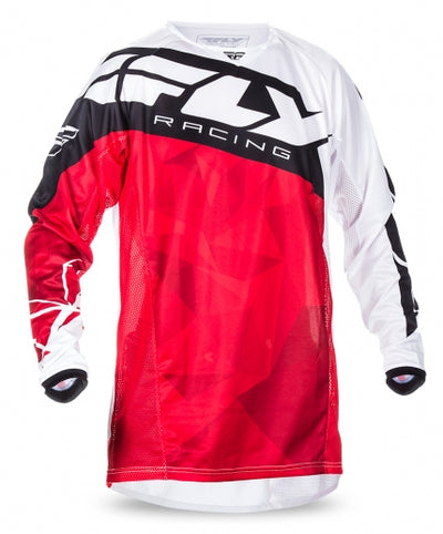 Fly Racing 2017 Kinetic Crux BMX Race Jersey-Red/White