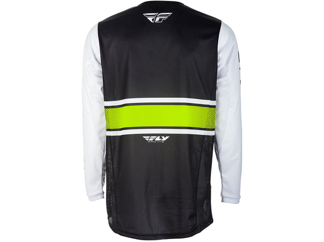 Fly Racing 2018 Kinetic Era BMX Race Jersey-Black/White - 2