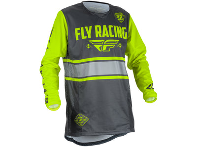 Fly Racing 2018 Kinetic Era BMX Race Jersey-Grey/Hi-Vis