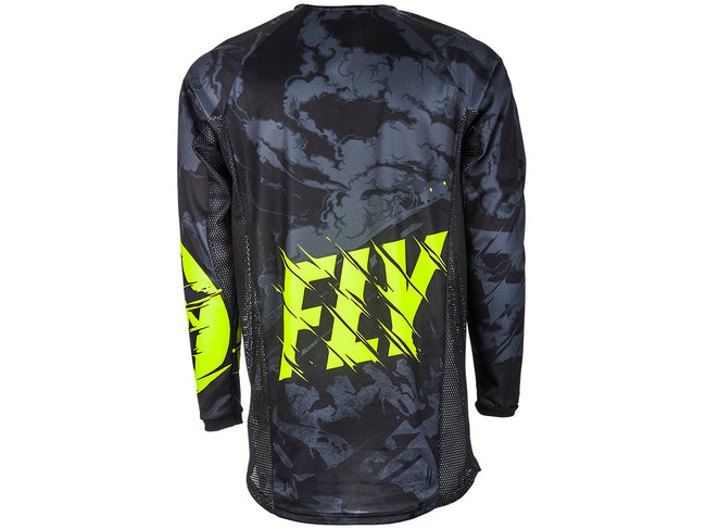 Fly Racing 2018 Kinetic Outlaw BMX Race Jersey-Black/Hi-Vis - 2