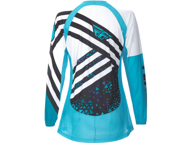 Fly Racing 2018 Kinetic Women&#39;s BMX Race Jersey-Blue/Black - 2