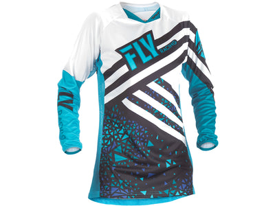 Fly Racing 2018 Kinetic Women's BMX Race Jersey-Blue/Black