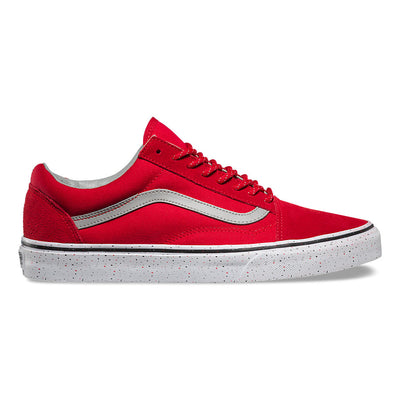 Vans Old Skool Speckle Shoes-Racing Red/Drizzle