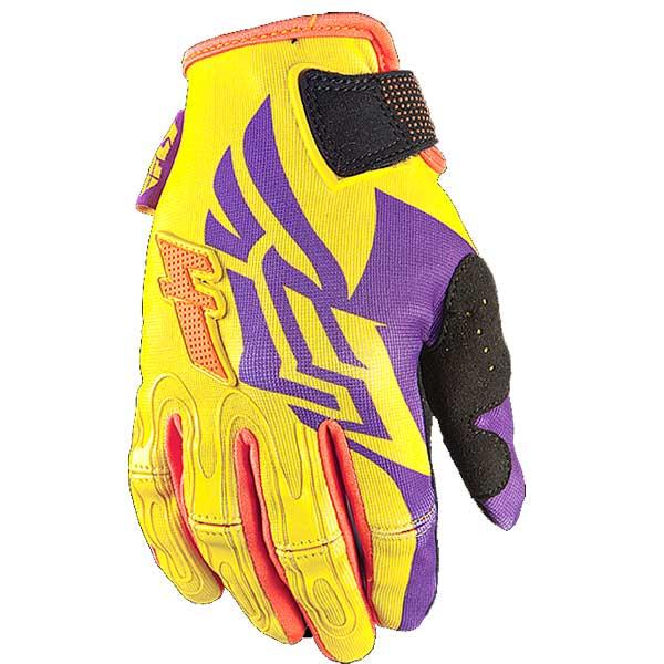 Fly Racing Women&#39;s BMX Race Gloves-Yellow/Orange - 1