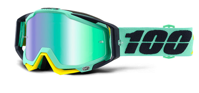 100% Racecraft Goggles-Kloog-Mirror Green Lens - 1