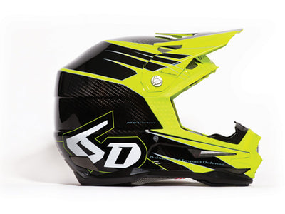 6D ATB-1 Carbon Attack Helmet-Fluorescent Yellow