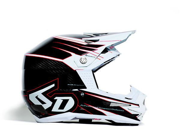 6D ATB-1 Carbon Attack Helmet-White - 1