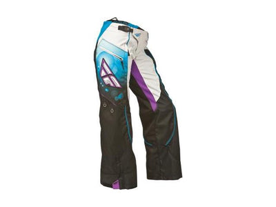 Fly Racing Kinetic Ladies Over Boot Pants-Blue/White-Youth 20