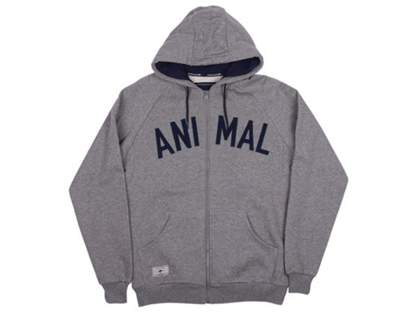 Animal Deck Full Zip Hoodie-Gray - 1