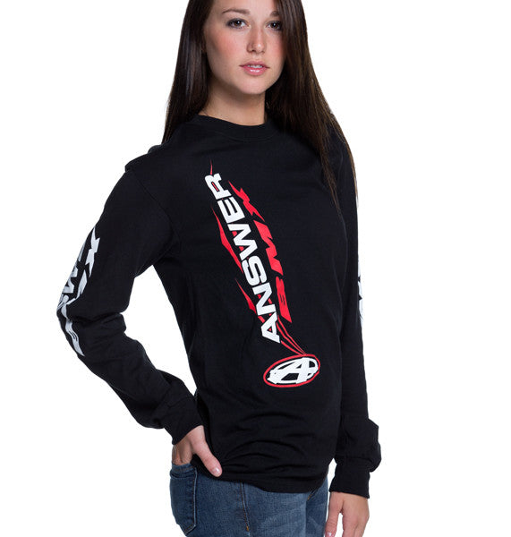 Answer Long Sleeve T-Shirt-Black - 1