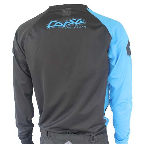 Corsa Warrior X BMX Race Jersey-Black/Blue - 2