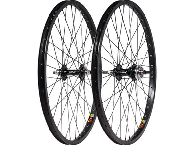 Black Ops Cassette w/Sun CR18 Rims Expert Plus BMX Race Wheelset-24H-20x1.50"