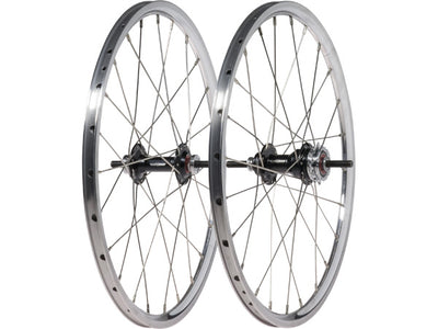 Black Ops Cassette w/Sun M14A Rims Expert Plus BMX Race Wheelset-24H-20x1.50"-Polished