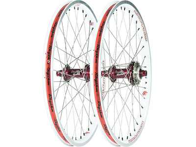 Custom Wheelset: Profile Crupi Wheelset-20x1.75"-White/Red