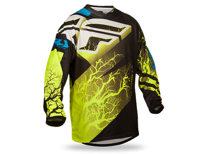 Fly Racing 2015 F-16 BMX Race Jersey-Ltd Ed-Black/Hi-Vis/Blue