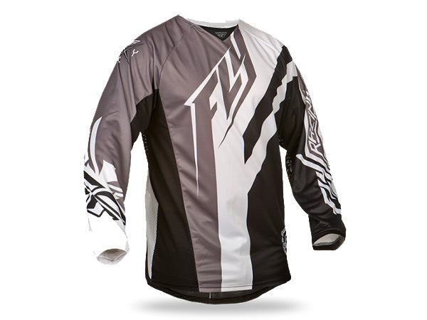 Fly Racing 2015 Kinetic Division BMX Race Jersey-Black/White - 1