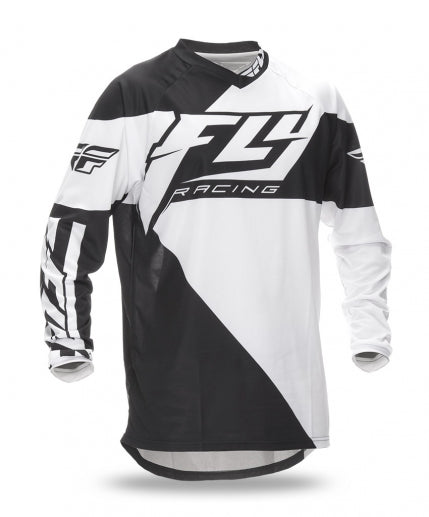 Fly Racing 2016 F-16 BMX Race Jersey-Black/White - 1