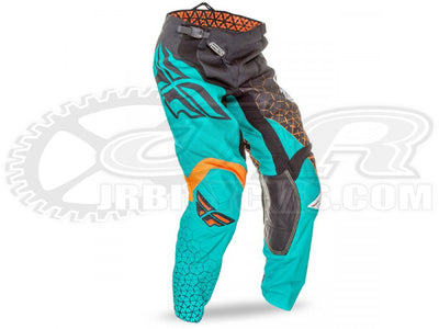 Fly Racing 2016 Kinetic RaceTrifecta Pants-Black/Teal/Orange