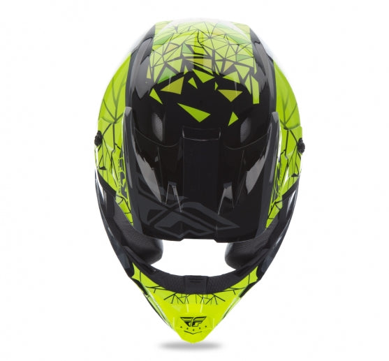 Fly 2018 Kinetic Crux Helmet-Black/Grey/HiVis - 3