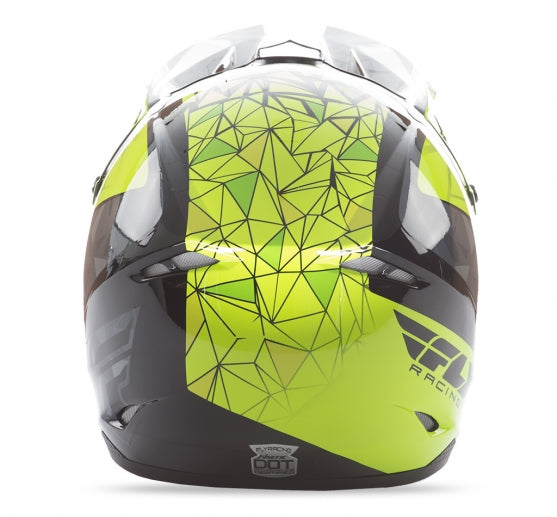 Fly 2018 Kinetic Crux Helmet-Black/Grey/HiVis - 2