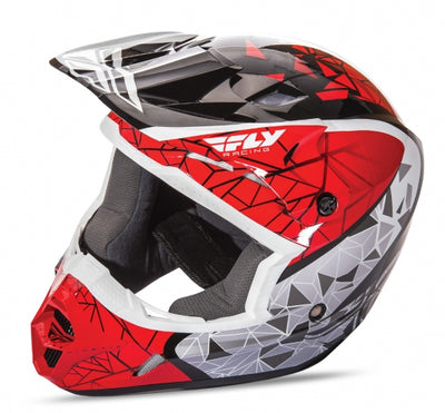 Fly 2018 Kinetic Crux Helmet-Red/Black/White