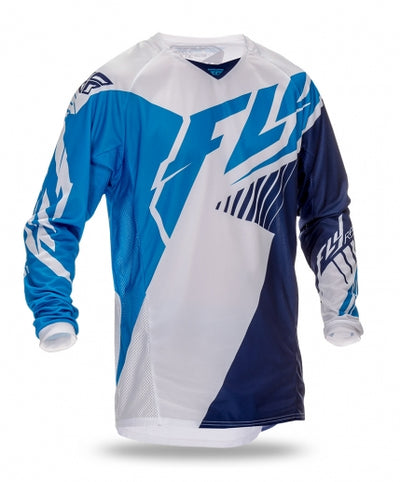 Fly Racing 2016 Kinetic Vector BMX Race Jersey-Blue/White/Navy