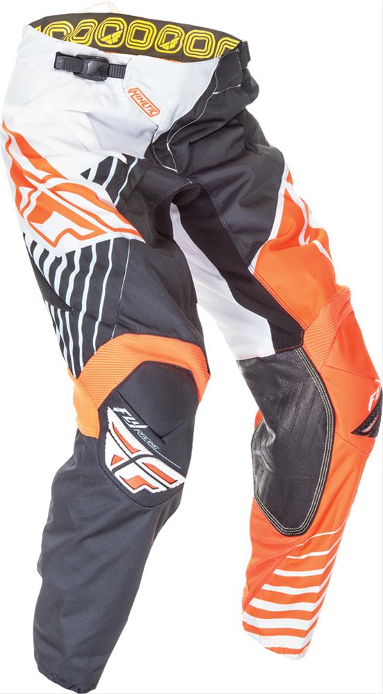 Fly Racing Kinetic Vector Race Pants-Flo Orange/White/Black - 1