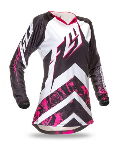 Fly Racing 2016 Kinetic Ladies BMX Race Jersey-Pink/White