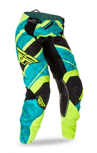 Fly Racing 2016 Kinetic Ladies Pants-Teal/Hi-Vis - 1