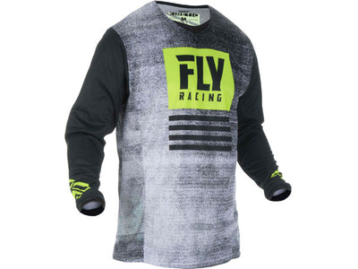 Fly Racing 2019 Kinetic Noiz BMX Race Jersey-Black/Hi-Vis