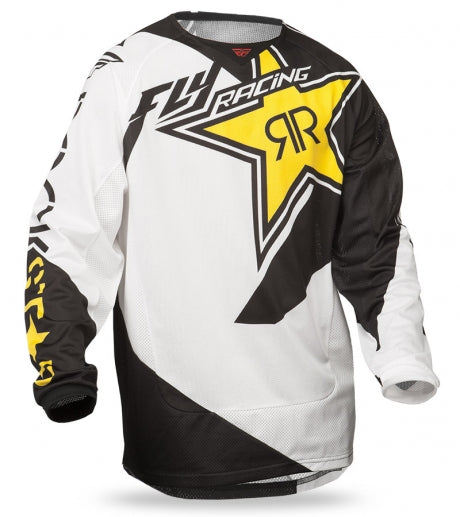 Fly Racing Kinetic Vector Mesh BMX Race Jersey-Rockstar Yellow/Black - 1