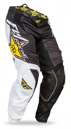 Fly Racing Kinetic Vector Mesh Race Pants-Rockstar Yellow/White - 1