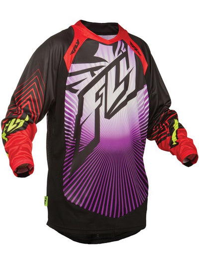 Fly Lite Hydrogen BMX Race Jersey-Red/Purple