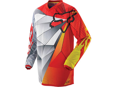 Fox Radeon Kids BMX Race Jersey-Red Yellow-Kids Small