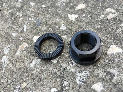 Redline 15mm Thru Nut and Spacer-Black