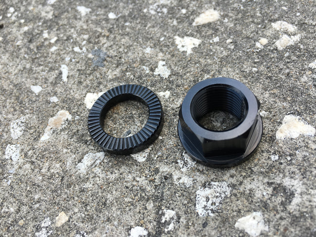 Redline 15mm Thru Nut and Spacer-Black - 1