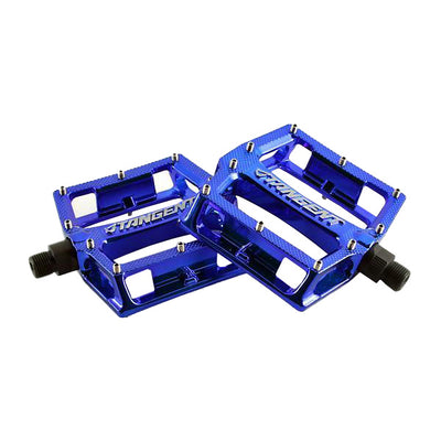 Tangent Platform Pedals-Blue Chrome