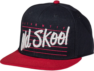 Vans Old School Snapback Adjustable Hat-Black/Red