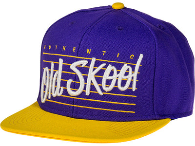 Vans Old School Snapback Adjustable Hat-Purple/Yellow