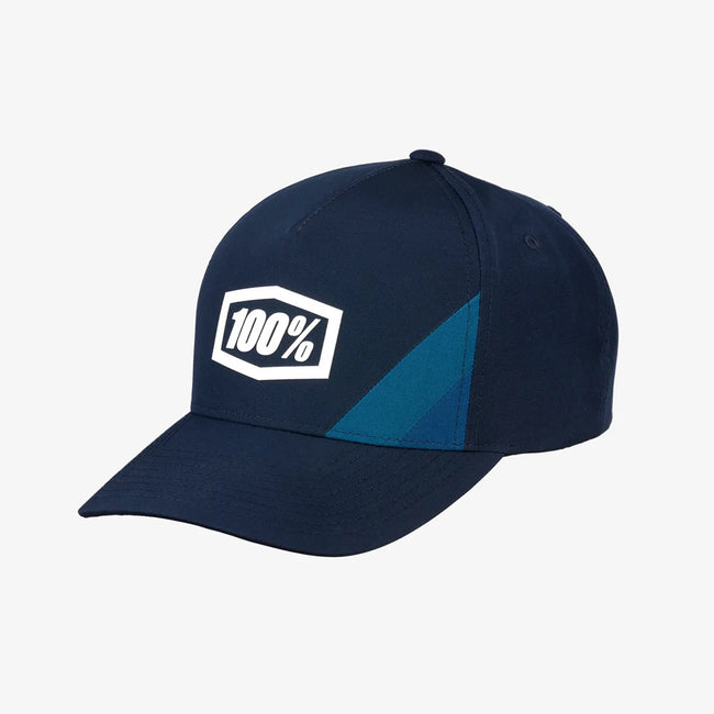 100% Cornerstone Snapback Hat-Navy - 1