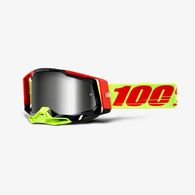 100% Racecraft2 Goggles-Wiz-Mirror Silver Flash Lens