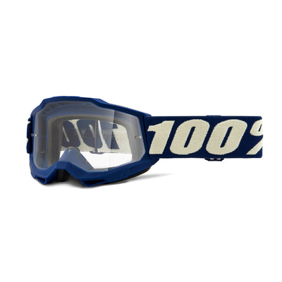 100% Accuri 2 Youth Goggles-Deepmarine-Clear Lens