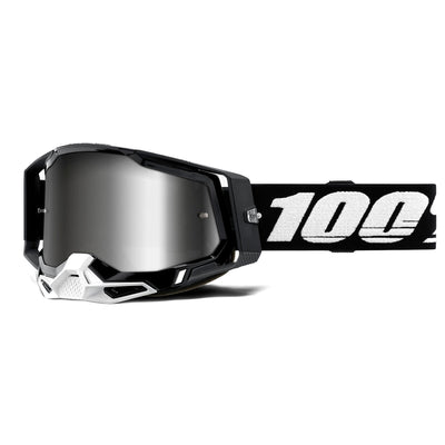 100% Racecraft2 Goggles-Black-Mirror Silver Lens