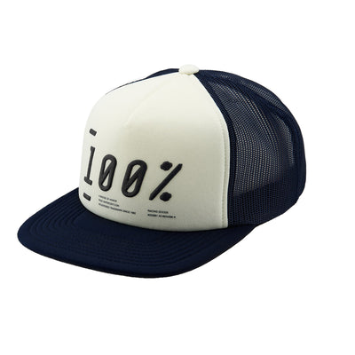 100% Transfer Trucker Hat-Navy