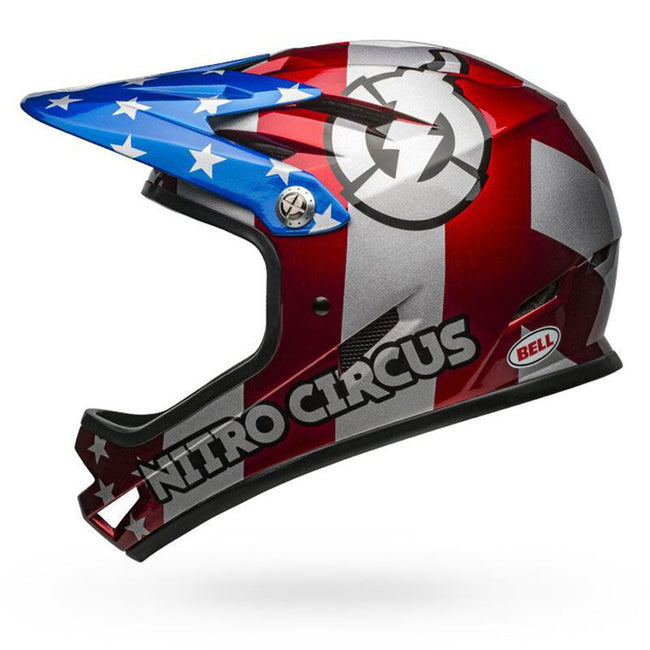 Bell Sanction BMX Race Helmet-Nitro Circus Red/Silver/Blue - 4