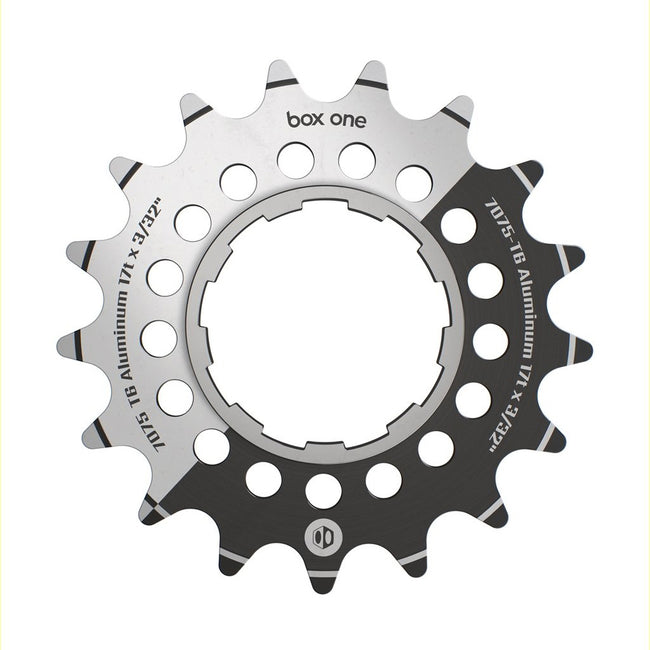 Box One 3/32&quot; CNC Alloy 7075 Cog-Black/Silver - 5