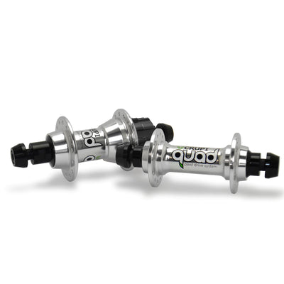 Crupi Quad BMX Hub Set-Polished-28H